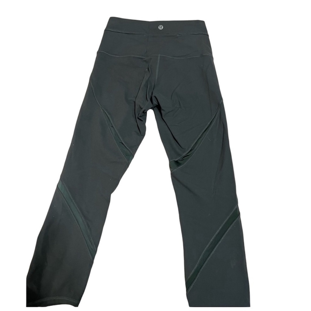Lululemon Crop Gray Sheer Accent Leggings- Size 4